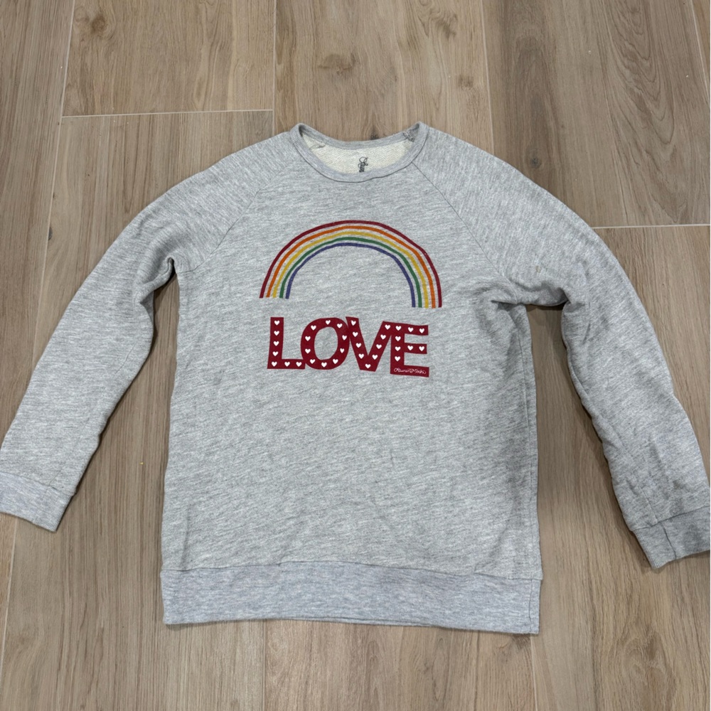 LAUREN MOSHI  Love Rainbow Kids Sweatshirt